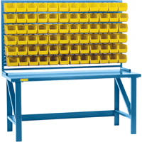 Rayonnage &agrave; persienne avec bacs, 36 bacs, 72" la x 15" p x 40" h PB Rental Co. Ltd.