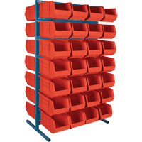 Support stationnaire deux c&ocirc;t&eacute;s pour bacs, 36" la x 24" p x 61" h, 56 bacs PB Rental Co. Ltd.