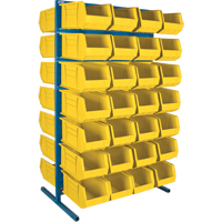 Support stationnaire deux c&ocirc;t&eacute;s pour bacs, 36" la x 24" p x 61" h, 56 bacs PB Rental Co. Ltd.