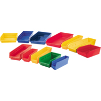Bacs de rangement pour tablettes, 11-1/8" la x 4" H x 11-5/8" p, Jaune, Capacit&eacute; 30 lb PB Rental Co. Ltd.