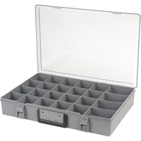 Compartment Case, Plastic, 24 Slots, 18-1/2" W x 13" D x 3" H, Grey PB Rental Co. Ltd.