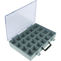 Compartment Case, Plastic, 24 Slots, 15-1/2" W x 11-3/4" D x 2-1/2" H, Grey PB Rental Co. Ltd.