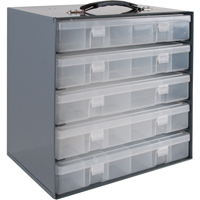 Casiers pour boîtes &agrave; compartiments, Acier, 5 compartiments, 11-1/4" la x 6-3/4" p, 10-3/4" h, Gris PB Rental Co. Ltd.