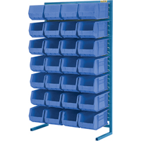 Support stationnaire pour bacs &agrave; un c&ocirc;t&eacute;, 36" la x 12" p x 61" h, 28 bacs PB Rental Co. Ltd.
