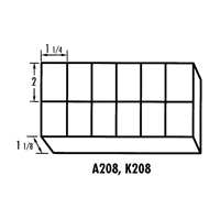 K-Resin Compartment Box, Plastic, 12 Slots, Transparent PB Rental Co. Ltd.