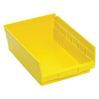 Shelf Bins, 8-3/8" W x 4" H x 11-5/8" D, Yellow, 30 lbs. Capacity PB Rental Co. Ltd.