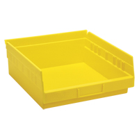 Bacs de rangement pour tablettes, 11-1/8" la x 4" H x 11-5/8" p, Jaune, Capacit&eacute; 30 lb PB Rental Co. Ltd.