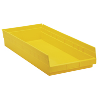Shelf Bins, 11-1/8" W x 4" H x 23-5/8" D, Yellow, 50 lbs. Capacity PB Rental Co. Ltd.