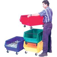 Mobile Giant Stacking Bin, 11-7/8" H x 18-3/8" W x 29" D, 150 lbs. Capacity, Blue PB Rental Co. Ltd.