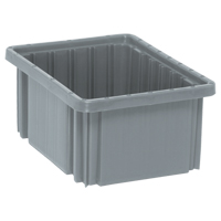Divider Box&reg; Containers, Plastic, 10.9" W x 8.3" D x 5" H, Grey PB Rental Co. Ltd.
