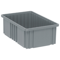 Contenants Divider Box, Plastique, 16,5" la x 10,9" p x 6" h, Gris PB Rental Co. Ltd.