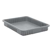 Contenants Divider Box, Plastique, 22,5" la x 17,5" p x 3" h, Gris PB Rental Co. Ltd.