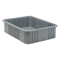 Contenants Divider Box, Plastique, 22,5" la x 17,5" p x 6" h, Gris PB Rental Co. Ltd.