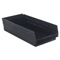 Economy Shelf Bin, 8-3/8" W x 4" H x 17-7/8" D, Black PB Rental Co. Ltd.