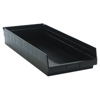Economy Shelf Bin, 11-1/8" W x 4" H x 23-5/8" D, Black, 60 lbs. Capacity PB Rental Co. Ltd.