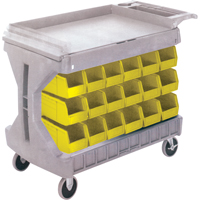 PROCART A/36 BACS JAUNE# CB101, &agrave; deux c&ocirc;t&eacute;s, 36 bacs, 45-5/18" la x 24" p x 34-3/4" h PB Rental Co. Ltd.