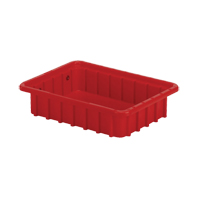 Contenants Divider Box, Poly&eacute;thyl&egrave;ne, 10,8" la x 8,3" p x 2,5" h, Rouge PB Rental Co. Ltd.