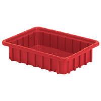 Divider Box&reg; Containers, Polyethylene, 22.4" W x 17.4" D x 5" H, Red PB Rental Co. Ltd.