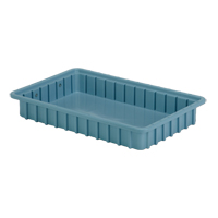 Divider Box&reg; Containers, Polyethylene, 16.5" W x 10.9" D x 2.5" H, Light Blue PB Rental Co. Ltd.