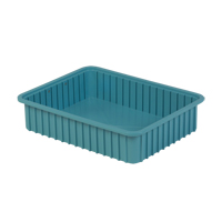 Divider Box&reg; Containers, Polyethylene, 22.4" W x 17.4" D x 5" H, Light Blue PB Rental Co. Ltd.