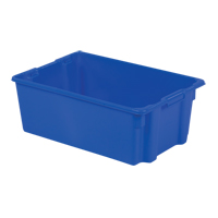 Polylewton Stack-N-Nest&reg; Containers, 10.5" x 28.4" x 18.7", Blue PB Rental Co. Ltd.
