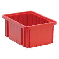 Divider Box&reg; Containers, Plastic, 10.9" W x 8.3" D x 5" H, Red PB Rental Co. Ltd.
