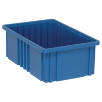 Contenants Divider Box, Plastique, 16,5" la x 10,9" p x 6" h, Bleu PB Rental Co. Ltd.