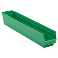Bac pour &eacute;tag&egrave;re &eacute;conomique, 4-1/8" la, 4" h x 23-5/8" p, Vert PB Rental Co. Ltd.