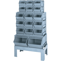 Pre-Engineered Bin Combination, 1000 lbs. Cap., 33-1/2" W x 19 1/2" D x 54-1/4" H, Blue PB Rental Co. Ltd.