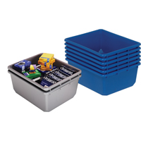 Cross Stack Bins, 11" W x 17.25" D x 12" H, Blue PB Rental Co. Ltd.