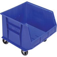 Mobile Bin, 14" H x 16-1/2" W x 18" D, 75 lbs. Capacity, Blue PB Rental Co. Ltd.