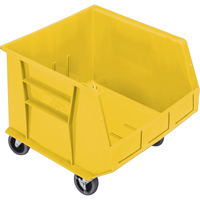 Mobile Bin, 14" H x 16-1/2" W x 18" D, 75 lbs. Capacity, Yellow PB Rental Co. Ltd.