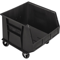 Mobile Bin, 14" H x 16-1/2" W x 18" D, 75 lbs. Capacity, Black PB Rental Co. Ltd.