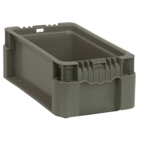 Collapsible Stacking Container, 7" W x 12" D x 5" H, Grey PB Rental Co. Ltd.