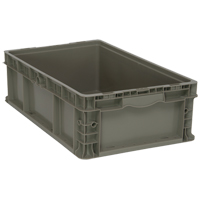 Collapsible Stacking Container, 15" W x 24" D x 7.5" H, Grey PB Rental Co. Ltd.