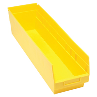 Bacs en plastique pour &eacute;tag&egrave;res Store More, 6-5/8" la x 6" H x 23-5/8" p, Jaune, Capacit&eacute; 90 lb PB Rental Co. Ltd.