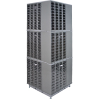 Heavy-Duty Industrial Carousel Drawer Cabinet, Steel, 480 Drawers, 27" W x 27" D x 80" H, Grey PB Rental Co. Ltd.