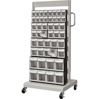Servante mobile de bacs &agrave; plateaux inclinables, &agrave; un c&ocirc;t&eacute;, 46 bacs, 26-1/4" la x 22" p x 57-1/2" h PB Rental Co. Ltd.