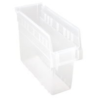 Store-Max Shelf Bins, 4-3/8" W x 8" H x 11-5/8" D, Clear, 44 lbs. Capacity PB Rental Co. Ltd.
