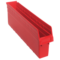 Bacs pour &eacute;tag&egrave;re Store-Max, 4-3/8" la x 8" H x 23-5/8" p, Rouge, Capacit&eacute; 68 lb PB Rental Co. Ltd.