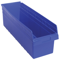 Store-Max Shelf Bins, 8-3/8" W x 8" H x 23-5/8" D, Blue, 68 lbs. Capacity PB Rental Co. Ltd.