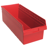 Bacs pour &eacute;tag&egrave;re Store-Max, 11-1/8" la x 8" H x 23-5/8" p, Rouge, Capacit&eacute; 68 lb PB Rental Co. Ltd.
