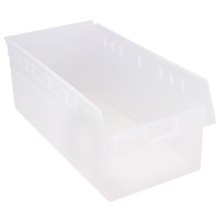 Bacs pour &eacute;tag&egrave;re Store-Max, 11-1/8" la x 8" H x 23-5/8" p, Transparent, Capacit&eacute; 68 lb PB Rental Co. Ltd.