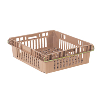 Contenant en plastique empilable Stack-N-Nest pour l'agriculture, 20,3" x 24" x 6,8", Beige PB Rental Co. Ltd.