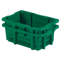 Contenant en plastique Stack-N-Nest pour la manutention des aliments, 16" x 23,9" x 8,8", Vert PB Rental Co. Ltd.
