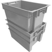 Contenant Stack & Nest, 16" la, 12" h x 24" p, Gris PB Rental Co. Ltd.