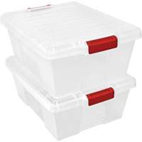 Plastic Latch Container, 15.875" W x 21" D x 7.75" H, Clear PB Rental Co. Ltd.