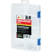 Boîte &agrave; compartiments en plastique, 5,5" la x 7,75" p x 1,75" h, 8 compartiments PB Rental Co. Ltd.