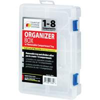 Boîte &agrave; compartiments en plastique, 6,25" la x 9,25" p x 2,2" h, 8 compartiments PB Rental Co. Ltd.
