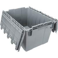 Contenant de distribution en plastique avec dessus basculant, 21,65" x 15,5" x 12,5", Gris PB Rental Co. Ltd.